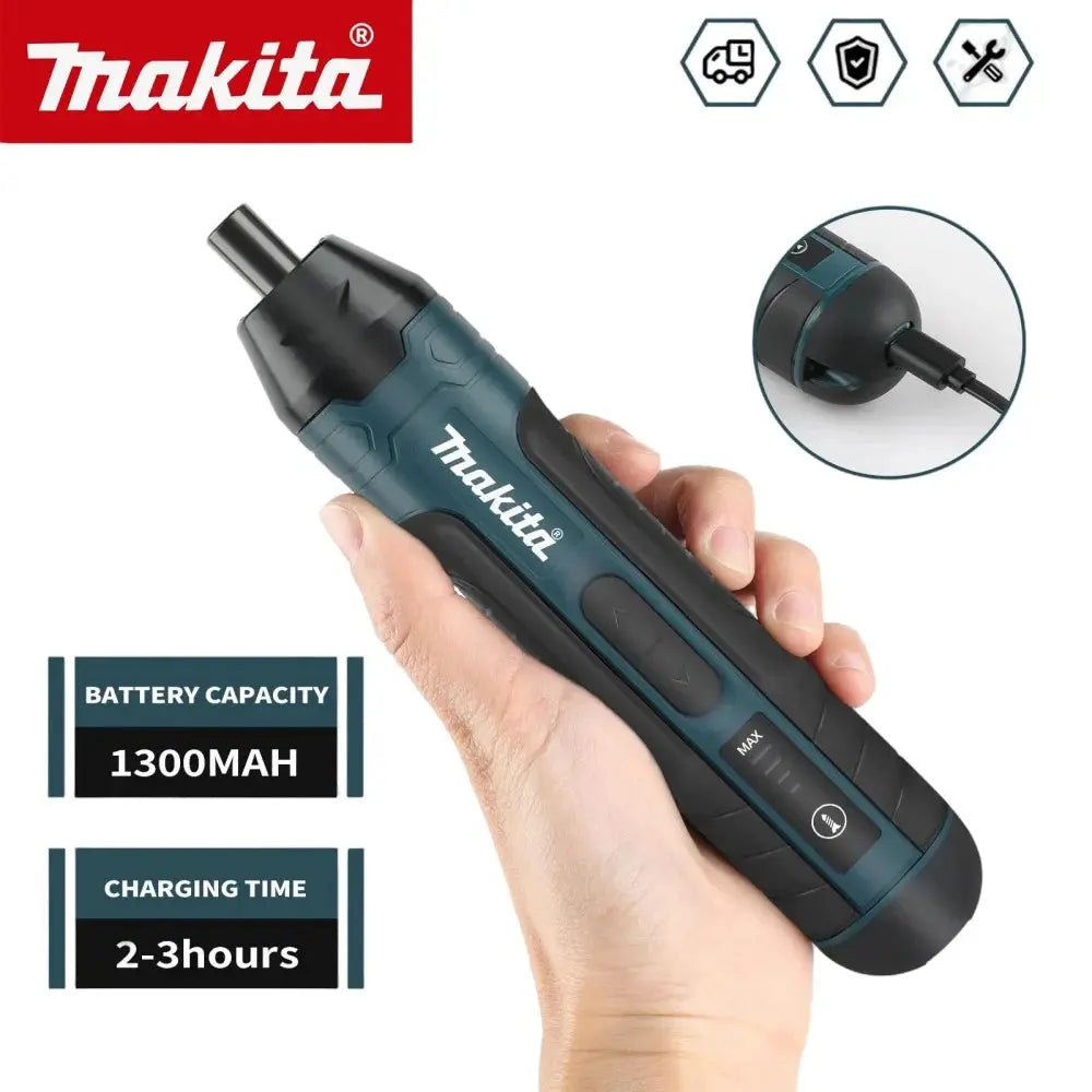 Cacciavite elettrico a batteria Makita 1300mah Regolazione ricaricabile Trapano elettrico Strumenti di riparazione coppia di smontaggio multifunzione