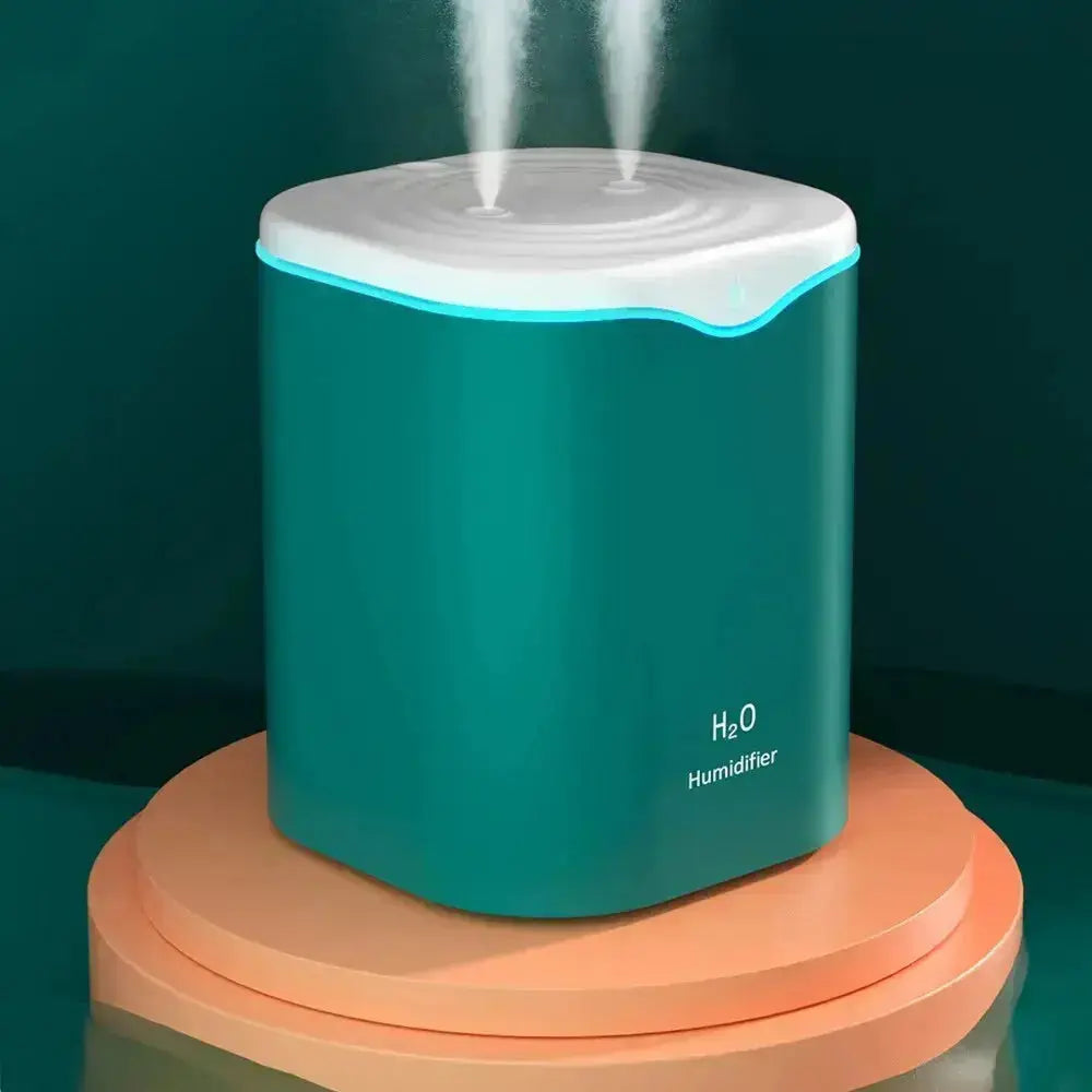 Umidificatore a doppio spruzzo di grande capacità Usb Home Camera da letto 2L Rifornitore d'acqua silenzioso Purificatore d'aria Diffusore d'acqua wireless Ufficio