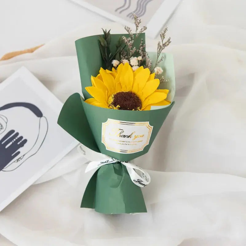 Mini bouquet di fiori artificiali di sapone rosa per il Ringraziamento, San Valentino, Capodanno, Compleanno, Festa di nozze, Regali, Decorazione della casa