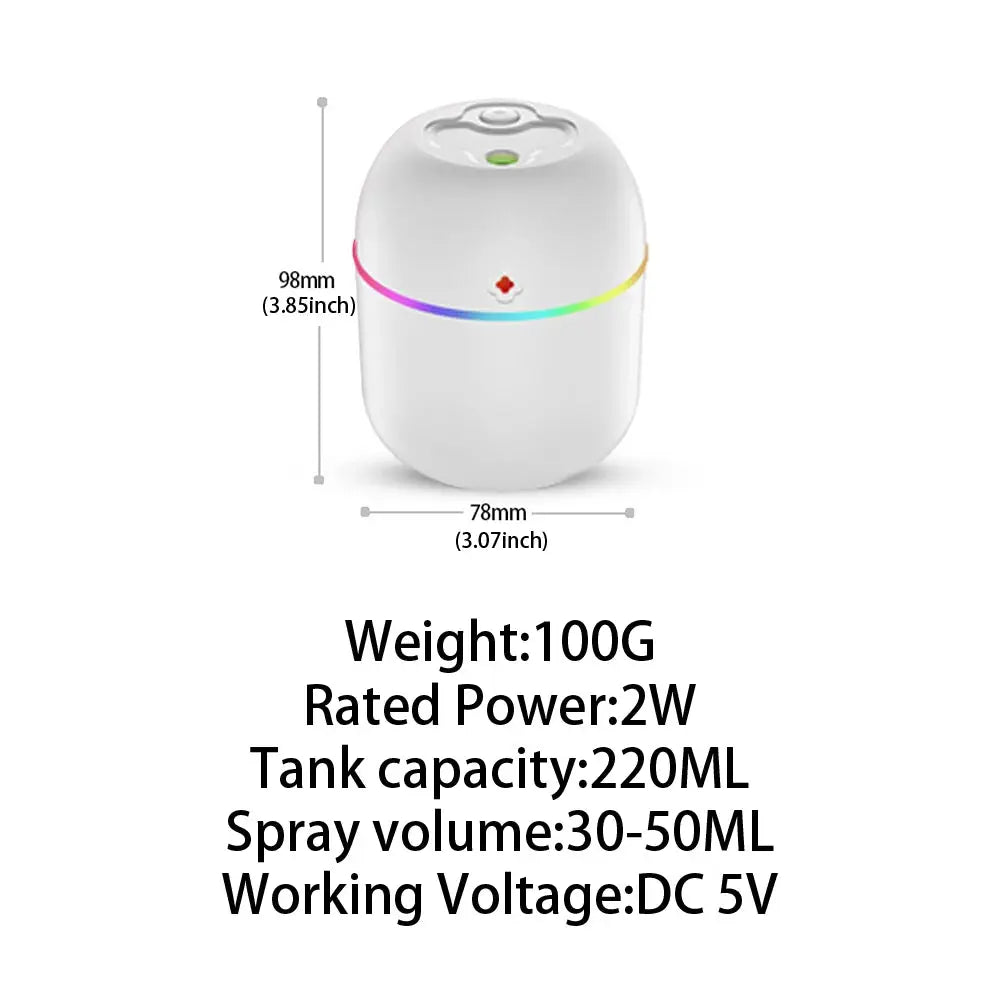Mini umidificatore portatile USB atomizzatore diffusore di aromi desktop interno domestico muto idratante atomizzazione dell'aria umidifie