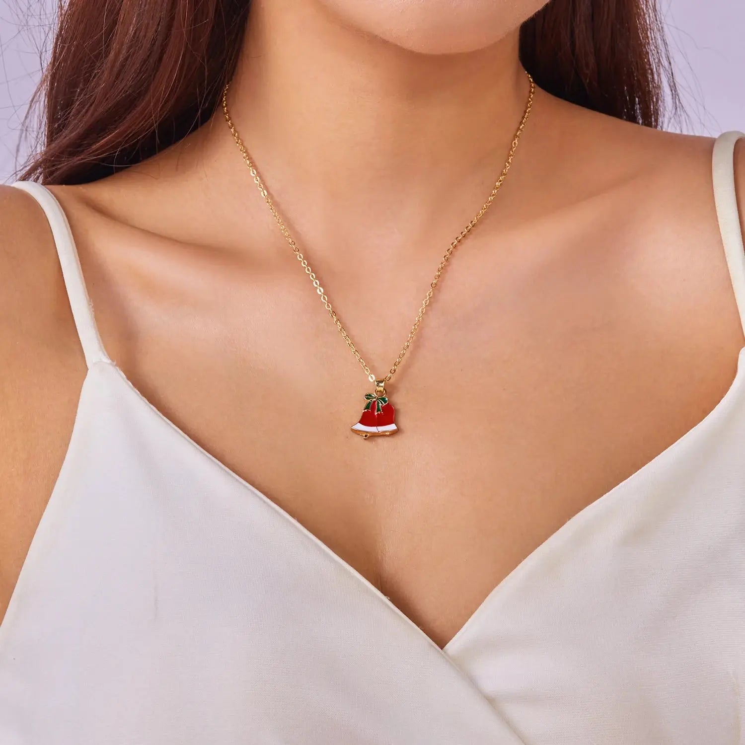 Capodanno Nuovo simpatico albero di Natale Collezione Collana Natale Fiocco di neve Collana con ciondolo Babbo Natale Gioielli per feste