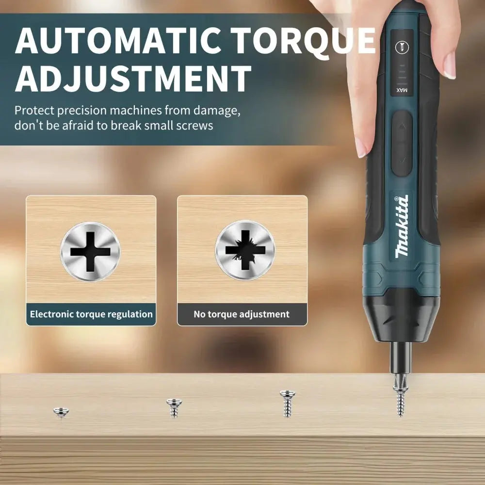 Cacciavite elettrico a batteria Makita 1300mah Regolazione ricaricabile Trapano elettrico Strumenti di riparazione coppia di smontaggio multifunzione