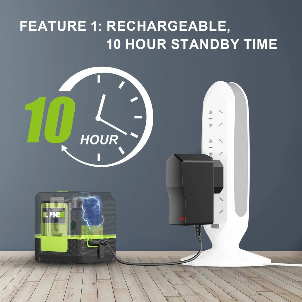 Lfine Livello Laser 2 Linee Croce Livello Verde Laser Orizzontale Verticale Nivel Laser automatico 360 ° Strumenti di livello laser autolivellanti