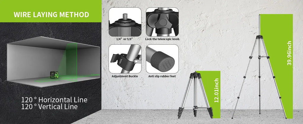 Lfine Livello Laser 2 Linee Croce Livello Verde Laser Orizzontale Verticale Nivel Laser automatico 360 ° Strumenti di livello laser autolivellanti