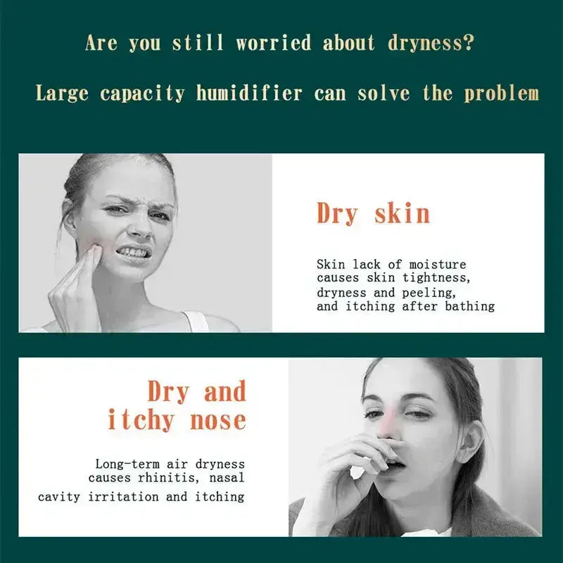 Umidificatore a doppio spruzzo di grande capacità Usb Home Camera da letto 2L Rifornitore d'acqua silenzioso Purificatore d'aria Diffusore d'acqua wireless Ufficio