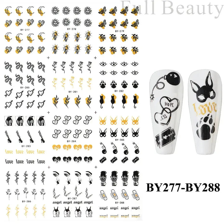 Adesivi per unghie ad acqua con decalcomania del drago Cursore di design per unghie di Capodanno Sfregamento su adesivi per trasferimento Decorazione Accessori per manicure Strumento